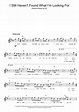 Download U2 "I Still Haven't Found What I'm Looking For" Sheet Music ...
