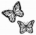 Free Butterflies Black And White Outline, Download Free Butterflies ...