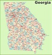 State Of Georgia Road Map With Cities - 2024 Schedule 1