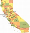 California State Map With Cities And Counties - Nat Laurie