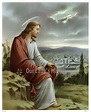 Christ on the Mount of Olives Overlooking Jerusalem 8.25x10.25 - Etsy ...