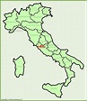 Viterbo location on the Italy map