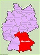 Bavaria location on the Germany map