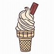 Swirl vanilla ice cream illustration - Transparent PNG & SVG vector file