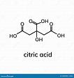 Citric Acid Chemical Formula Stock Vector - Illustration of chemistry ...