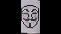 Cómo dibujar la máscara de anonymous pixelada - YouTube
