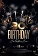 Birthday Bash Gold & Black Free PSD Flyer | Birthday flyer, Party flyer ...