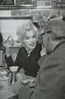 Marilyn and Lee Strasberg in a café shortly after attending the ...