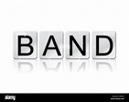 The word Band concept and theme written in white tiles and isolated on ...