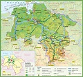 Lower Saxony map with cities and towns - Ontheworldmap.com