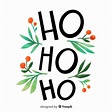 Frohe weihnachten-schriftzug mit ho ho ho | Kostenlose Vektor