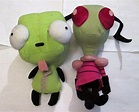 Invader Zim & Gir 12" & 9" Plush Dolls from Nickelodeon Cartoon by ...