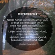 Lebenslilie: Novembertag von Christian Morgenstern