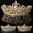 Bride Gold Silver Rhinestone Crystal Crown Tiara Head Jewelry Princess ...