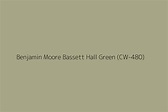 Benjamin Moore Bassett Hall Green (CW-480) Color HEX code