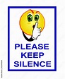 Keep quiet. Keep silence. Silent please sign. Crossed person talking ...