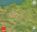 Satellite Map of Poland