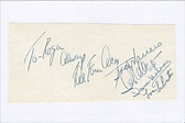 The Four Aces - Autograph Note Signed co-signed by: Al Alberts, Lou ...
