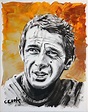 Steve McQueen Portrait For Sale by Chris Cook: Acrylic Painting, $300 ...