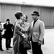 Rare Audrey Hepburn : Audrey Hepburn greets friends Yul Brynner and his...