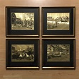 Vintage Gold Etch Prints by Lionel Barrymore - Set of 4 | Chairish