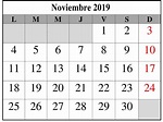 Para Imprimir Calendario Noviembre 2019 Con Festivos Calendar - Gambaran