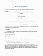 Free Printable Purchase Agreement Forms - Printable Forms Free Online