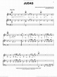 Lady GaGa: Judas sheet music for voice, piano or guitar (PDF)