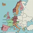 Western Europe Map Labeled - Zip Code Map