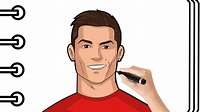 Como DIBUJAR a Cristiano Ronaldo paso a paso FACIL | Mapi Art TV - YouTube