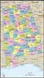 Map of Alabama State USA - Ezilon Maps