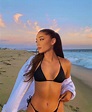 Ariana Grande makes the rare move of sharing bikini photos as she ...