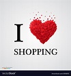 I love shopping heart sign Royalty Free Vector Image