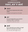Las diferencias entre hay, ay y ahí | La página del español