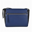 Bolso de piel, Donna Karan New York, en color azul, negro y blanco