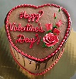 Classic heart Valentine's Day Cake # 033 | Valentines day cakes, Cake ...