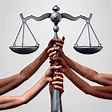 Imágenes: equidad y justicia | Grupo de justicia social — Foto de stock ...