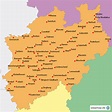 StepMap - NRW mit Städten - Landkarte für Deutschland
