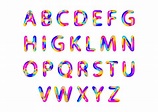 letras del alfabeto de varios colores 1229123 Vector en Vecteezy