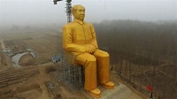 Golden Mao Statue in China, Nearly Finished, Is Brought Down by ...