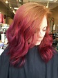 Natural redhead with purple and pink fade | Natural red hair, Red hair ...