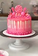 Pink Drip Cake - Chelsweets