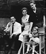 A cozy family portrait- Left to Right: Errol Flynn , Patrice Wymore ...