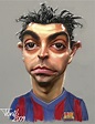 Xavi Hernandez FC Barcelona By Tonio | Sports Cartoon | TOONPOOL