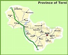 Province of Terni map - Ontheworldmap.com