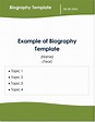 38+ Biography Templates with Images - Download in Word & PDF