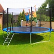 12 Ft Kids Trampoline Set With Enclosure Net Jumping Mat And Spring Co ...