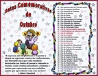 Datas comemorativas de Outubro Datas comemorativas de Outubro para ...