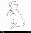 Großbritannien karte umriss Schwarzweiß-Stockfotos und -bilder - Alamy