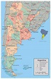Detallado mapa político y administrativo de Argentina con principales ...